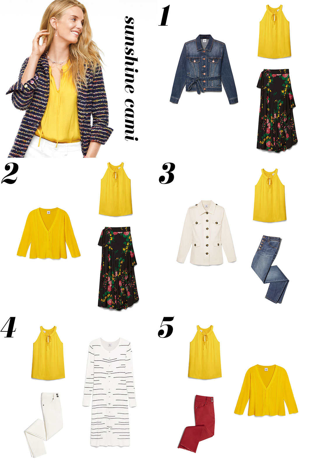 happy outfits to brighten your day - Cabi Spring 2024 Collection